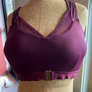Women's Burgundy Intimate Bra Tatiana Active Pole Bra good coverage. Size medium